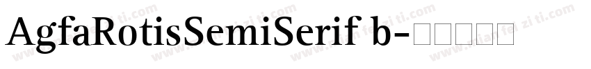 AgfaRotisSemiSerif b字体转换